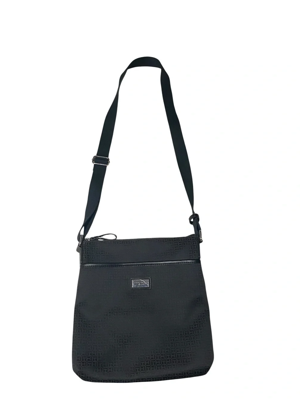 Tommy Hilfiger Black logo Crossbody Messenger Bag purse convenient for travel